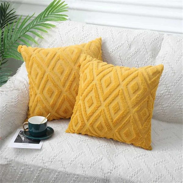 Pillow Case Olanly Velvet Throw Cover 40x40cm Soft Solid Decor Square Cushion Case For Sofa Bedroom Home case Living Room 45x45C241109