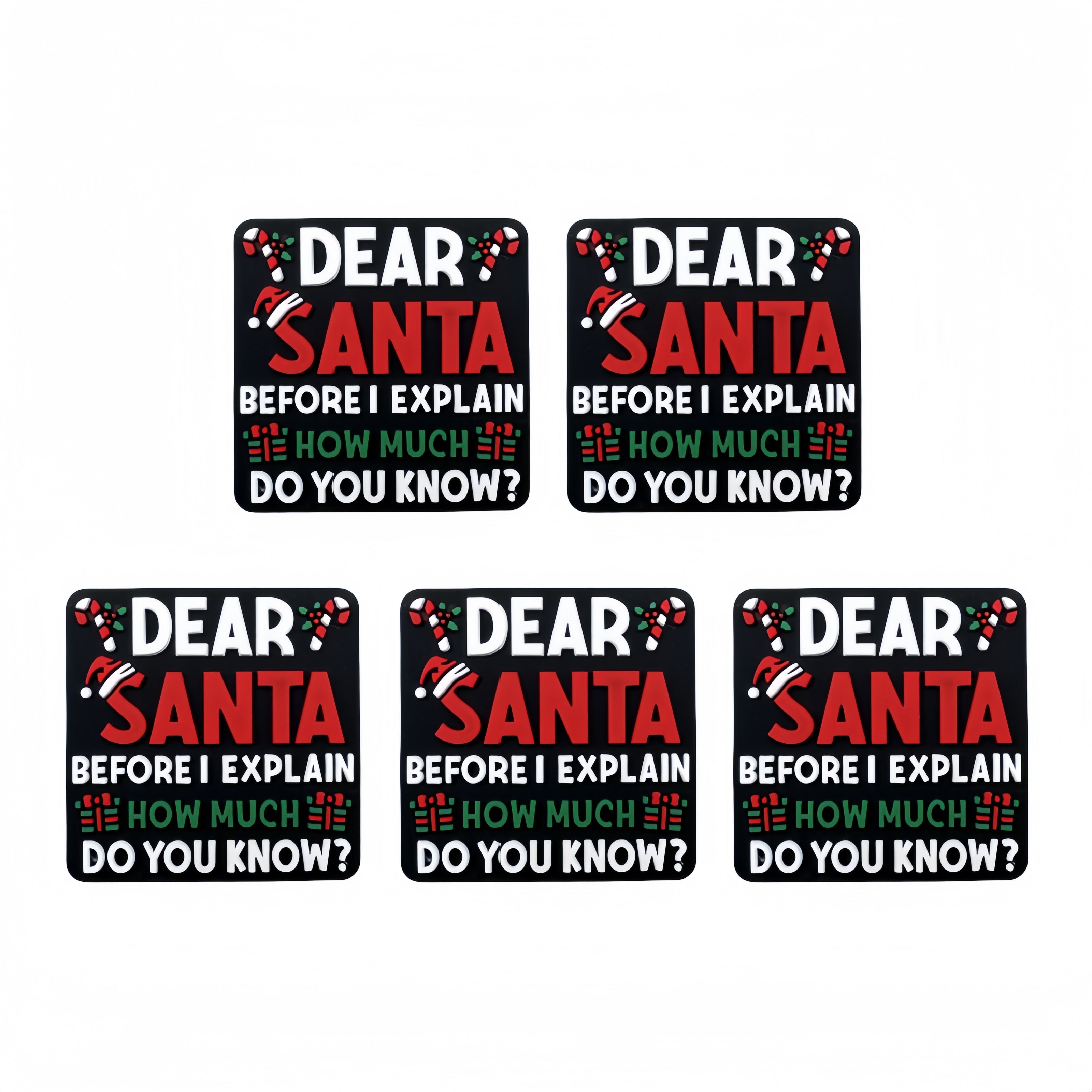 TEMU 5pcs Silicone Beads For Diy Crafts - Festive '' Focus Beads Perfect For Beading Pens, Keychains, Bracelets, Necklaces, Lanyard Accessories