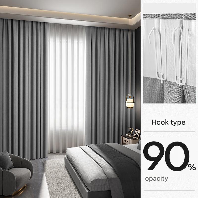 YL-36736 Punch-free sunshade cloth curtains, fully blackout finished curtains, strong blackout and heat insulation floating curtains, blackout curta