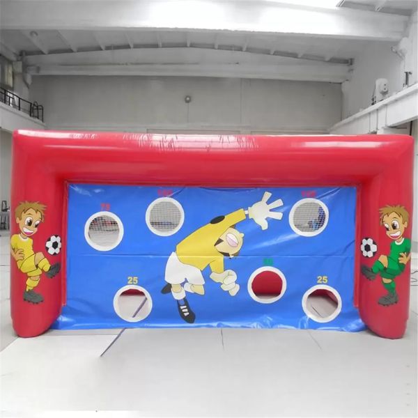 Customized outdoor games pvc Commercial Portable Inflatable Football Dart Inflatable Soccer Goal Target for Shooting Game with blower free