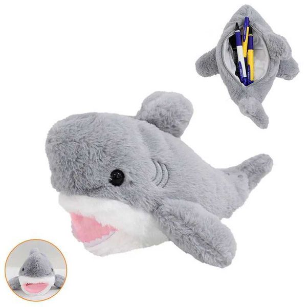 Stuffed Plush Animals Children Toys Simulated Shark Super Soft Stuffed Dolls Cartoon Animal Plush Gray Sea Toy Birthday Gift for Girls Boys