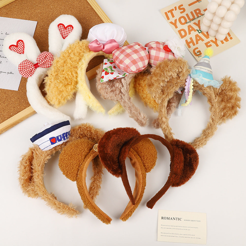 Customized Playground Plush Hair Hoops for Women Cartoon Rabbit Ears Headbands for Girls Cute Children Bundle Hair Clips Wholesale in Stock