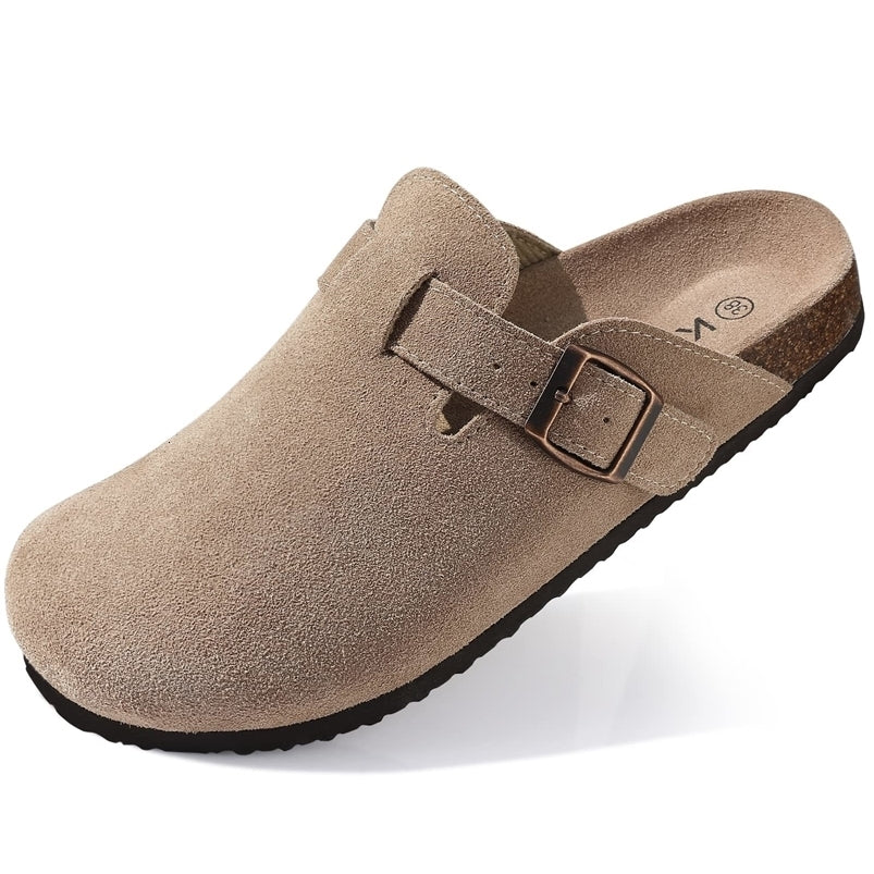 Crestar Fashion Clogs Slippers For Women Classic Suede Men Mules Cork Footbed Leather Potato Shoes With Arch Support Beach Slide y250920