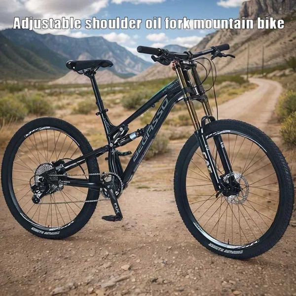 Bikes 27.5-inch MTB adjustable shoulder fork mountain bike hydraulic disc brake off-road bike 11 speed downhill bike Q241029