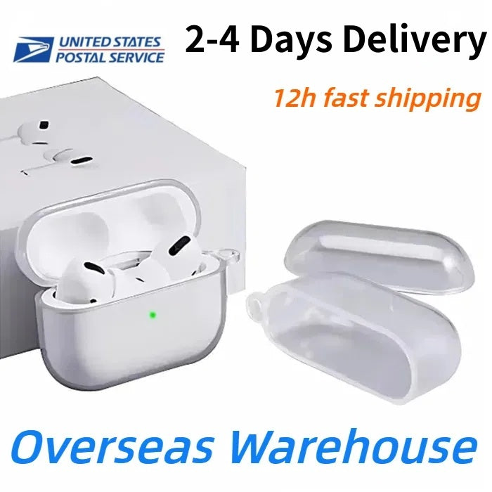 USA Stock For Pro 2 3nd Airpodspro Airpod 4 Pros Headphone Accessories Solid TPU Silicone Protective Earphone Case Wireless Charging Shockproof Cove