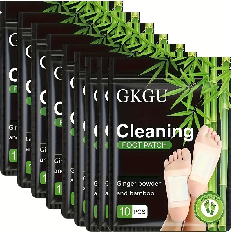 TEMU 90pcs Bamboo Vinegar And Ginger Powder Deep Cleansing , Moisturizing Adhesive Sheets For Foot Care, Foot Pads