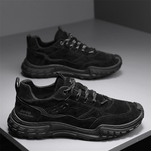 Sports Shoes for Men: Climb Anti-slip Wear-resistant Running Hiking Sneakers-Black-Grey-Khaki, Free Shipping dh910320090