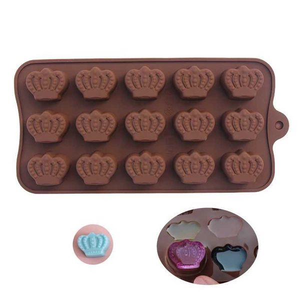 Crown Shape Silicone Mold Chocolate Candy Mould Resin Plaster Clay Molds Baking ToolC241030
