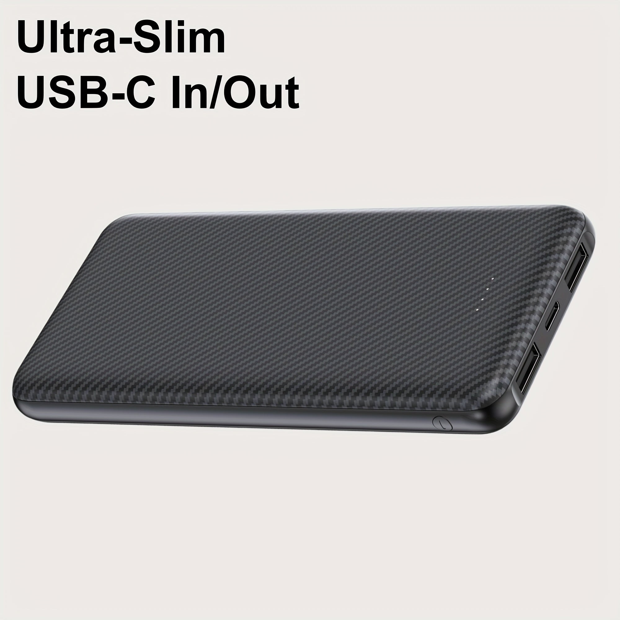 TEMU Ultra-compact 10, 000mah Power Bank - Usb Type-c Portable Charger For Heated Jackets, Smartphones & Tablets | Ideal Gift For