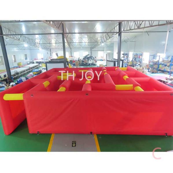 free air ship to door Outdoor Activities Sport Games 7x7x1.8m high inflatable haunted house maze outdoor inflatable maze laser tag arena for
