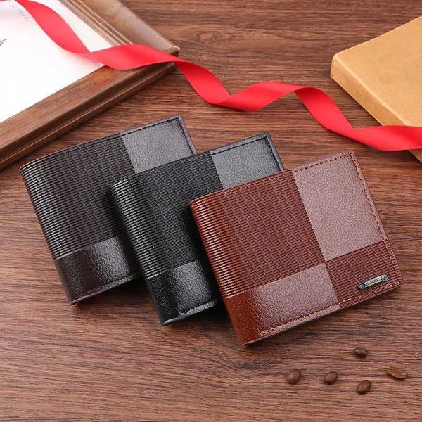 High Quality Short mens wallet new Pu leather multi card soft coin wallet casual thin horizontal card holder fAshionable storage T241219