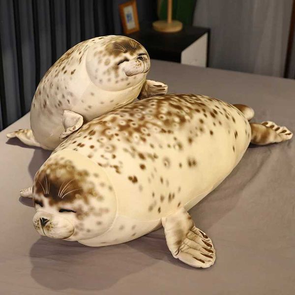 Plush Dolls 35-110cm Simulation 3D Sea Lion Plush Toys High Quality Stuffed Soft Animal Seal Pillow Baby Kawaii Sleeping Appease Dolls z2411