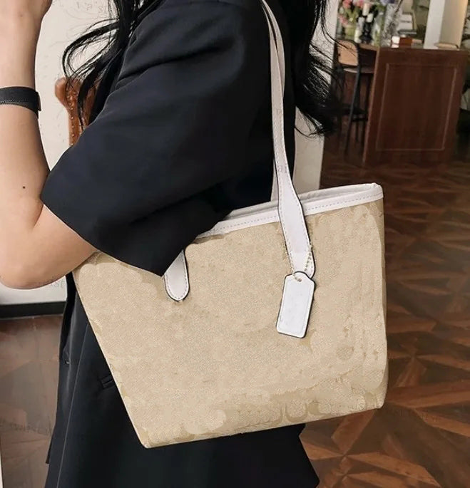 Designer bag Tote Bag Europe and the United States new women&#039;s handbag shoulder bag cross pattern simple fashion bag Multifunctional Shopping B
