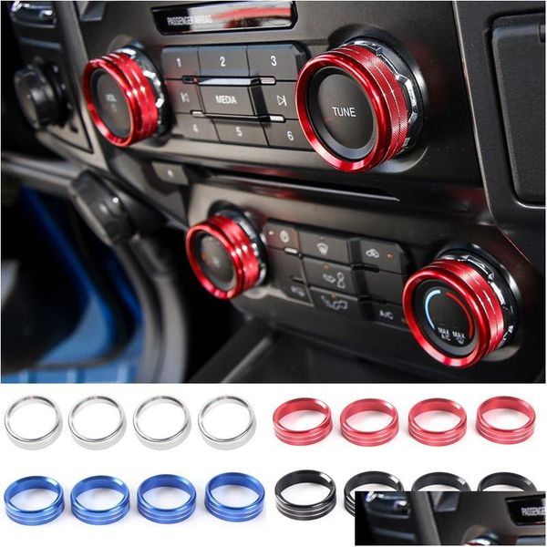 Other Interior Accessories Air Conditioner O Sound Switch Decorative Ring For Ford F150 Xlt 16Add 4Pcs Drop Delivery Automobiles Motor Otejd