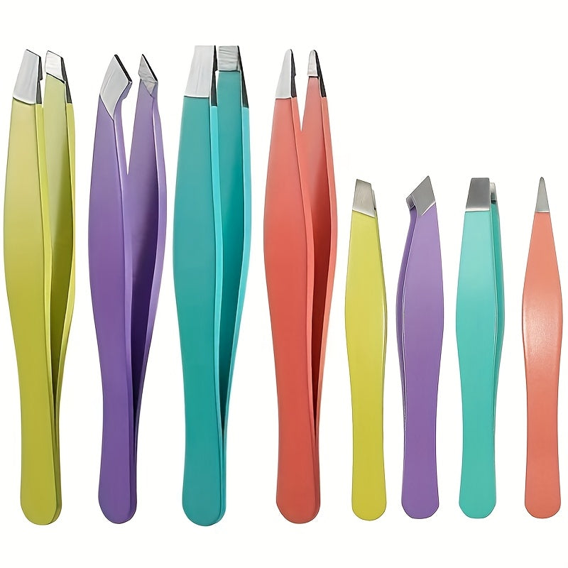 TEMU Best 3.7-inch And Mini 2.4-inch Hair Removal Tweezers Set, Best Eyebrow Precision Tweezers - Facial Hair Removal Tool For Outdoor Use