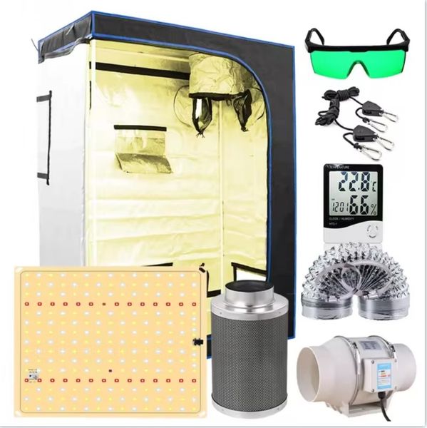 850WSCP Dimmable LED Grow Light 60x60x120cm LED Grow Tent box Watch Window Indoor Hydroponics Garden Water-proof hut Reflective Mylar Grow R