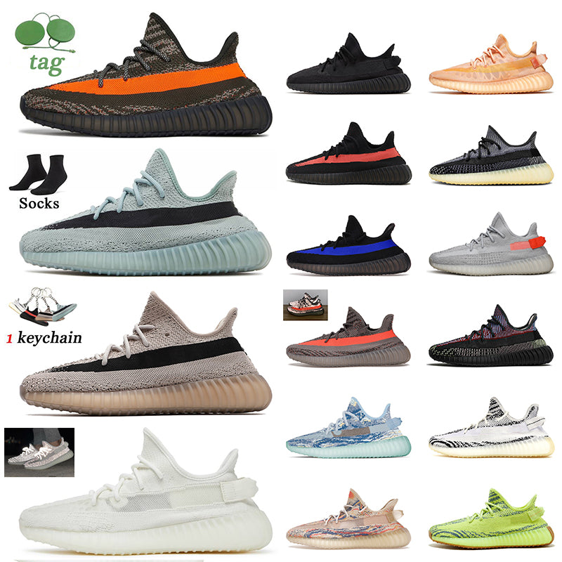 2023 Bone Onyx Dazzling Blue Static Running Shoes YeezyBoost350 V2 Beige Black MX Rock Pure Oat Beluga Reflective Clay Womens Mens Trainers Big Size