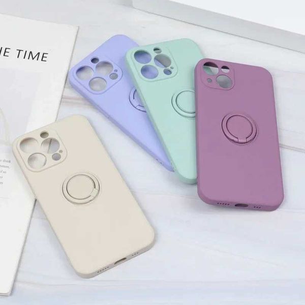New Arrival Luxury magnetic soft silicone shell suitable for iPhone 16 14 15 11 Pro Max XS XR 8 7 Plus SE 16Pro 15 Pro ring bracket cover Z2