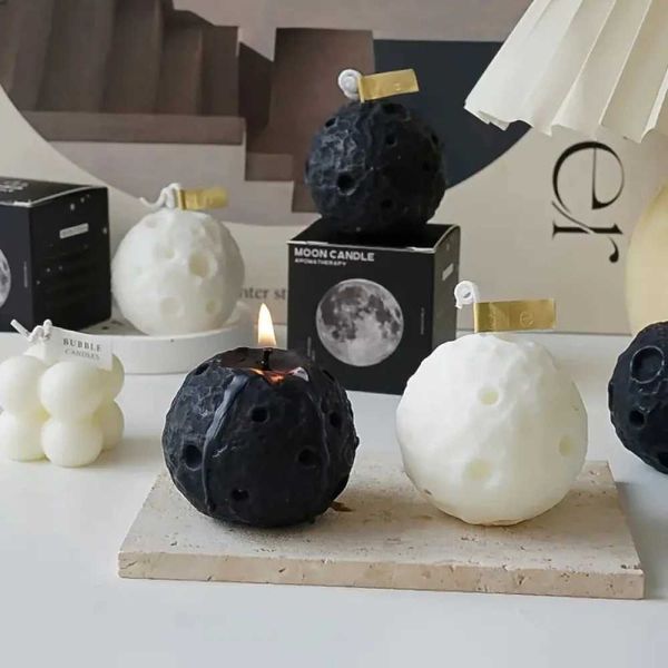 1pc Moon Aromatherapy Candle Set - Relaxing Spherical Candles for Bedroom Decor and Gift GivingC241214