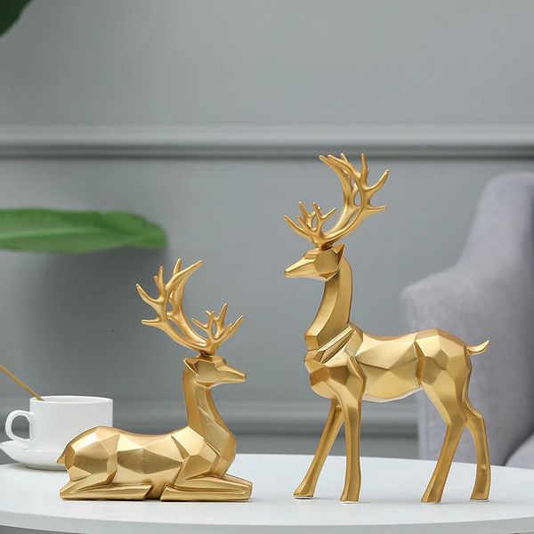 Origami Deer Jewelry Bedroom Deer Statue Home Reindeer Home Decoration Living Room TV Cabinet Wine Cabinet Gifts 250207