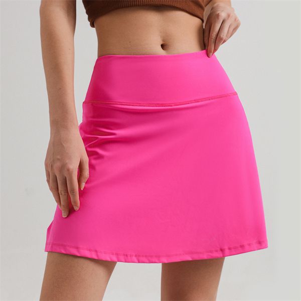 Yoga Women Skirts Sports Workout Shorts Zipper Pleated Tennis Golf Skirt Anti Exposure Fitness Short Skirt with Pocket A1011