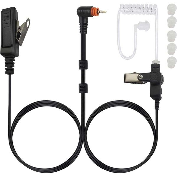 2-Wire Surveillance Kit Earpiece PPT Ptt Headset Radio Ear Piece with Mic Headphone Earbud for Motorola sl300 sl7550 tlk100 sl3500e sl7550e