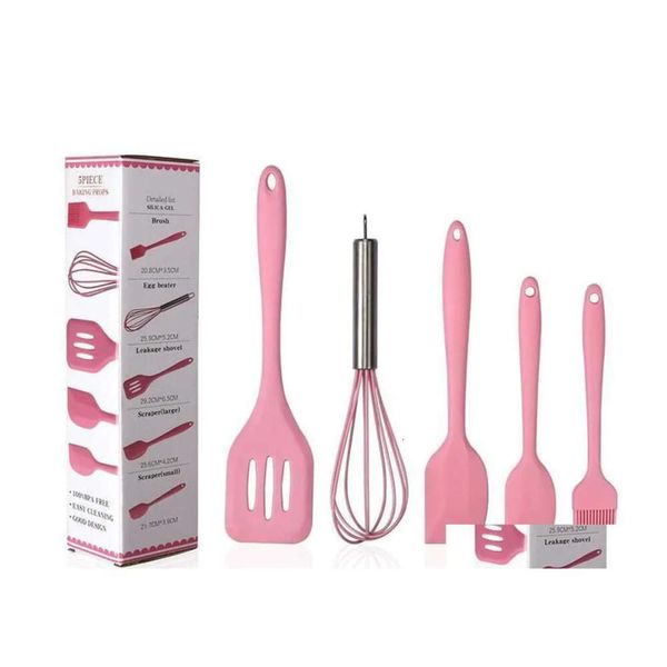 Cookware Cake Sets Sile Tools Kitchenware Nonstick Cooking Tool Egg Beater Spata Oil Brush Kitchen Utensils Drop Delivery Home Garde Dhzet