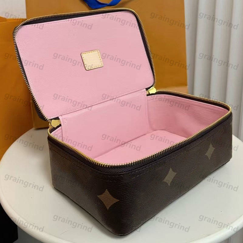 3 Sizes Jewelry Box Designer Storage Luxury Jewellery Box Large Womens Cosmetic Bag Leather Make Up Bag With Zipper Women Makeup Case