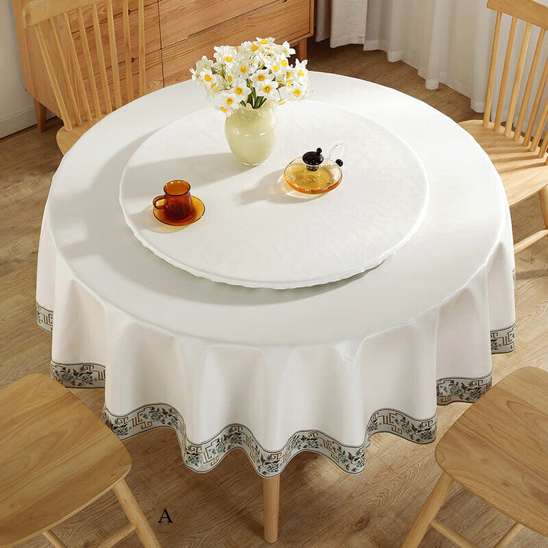 Restaurant Hotel Round Table Mat Household Premium Cloth Leave-in Turntable Oil-proof and Waterproof CW1