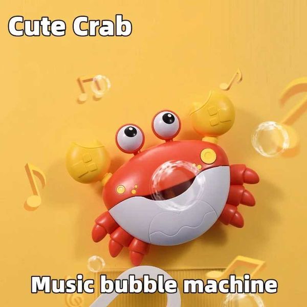 Baby Shower Toy Automatic Bubble Machine Machine Crab Music Shower Toy Bath Soap Bathroom Toy for Children Y240813