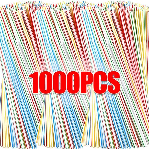 1000100 pieces of multicolor drinking rope plastic milk tea juice flexible disposable wedding party bar kitchen supplies 241209