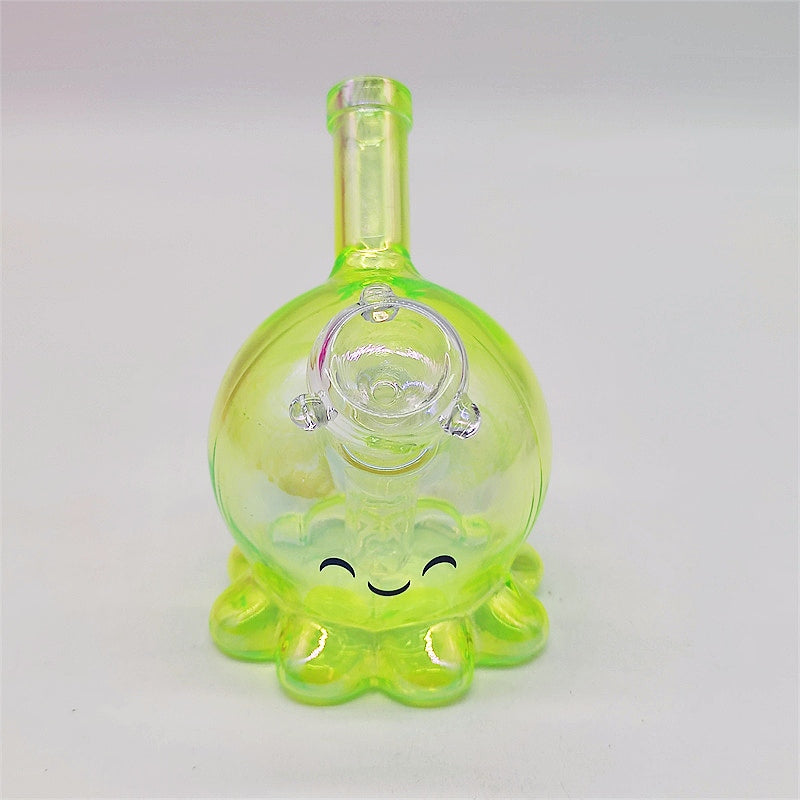2025 Multi Color Mini Bong Green Baby Octopus 4 to 6 Inch Glass Bongs Water Pipe Bong Tobacco Smoking Tube 10MM Bowl Dab Rig Recycler Bubbler Pipes