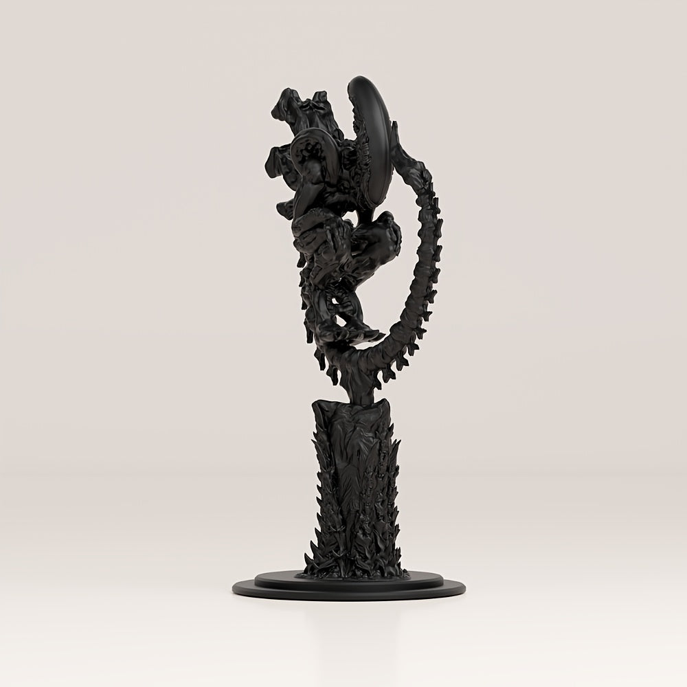 TEMU -themed Headphone Stand With Gamer Design - Sturdy Black Plastic, Adjustable Neck, Perfect For Pc, Ps5, - Unique Gift For Gamers On Birthdays,