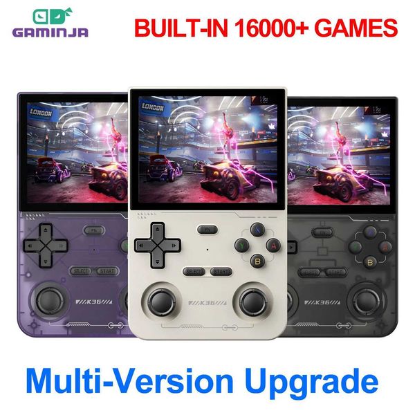 Portable Game Players Gaminja 3.5-inch IPS 640x480 screen handheld game console with 64GB memory classic games portable open source H250114