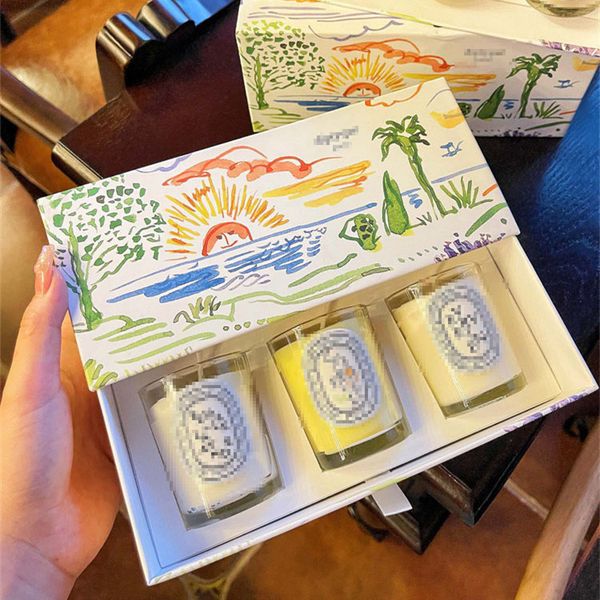 Scented Candle Iv Perd 220G Lle Blanche Feuilles D Or France Brand Bougie Parfum Long Smell Fragrance Deodorant Incense Sealed Gift Dhrke