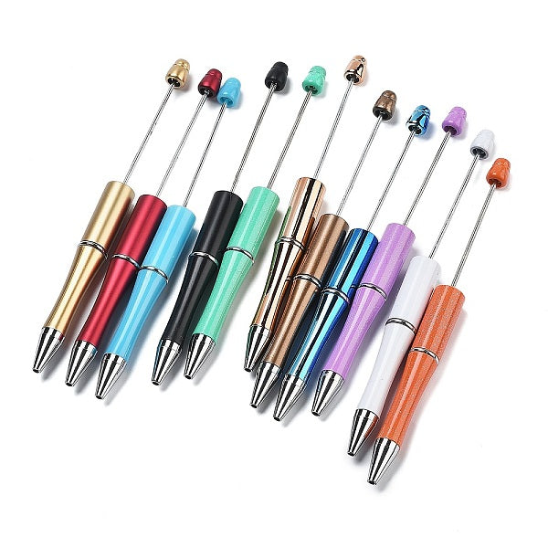 (Defective Closeout Sale: Pen Oxidation) Plastic Beadable Pens