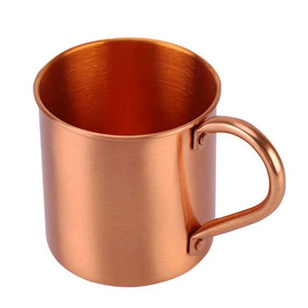 Moscow Mule PURE Copper Mugs-Cylinder-Shaped 100% Copper Cups Pure Solid 16 oz Copper Cocktail Cups Copper Beer MugM240803