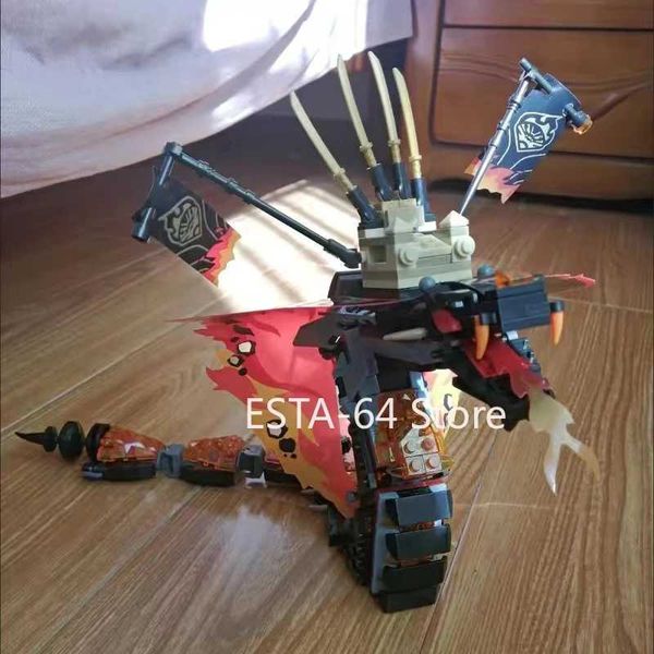 487pcs Fire Fang Snake Model Building Blocks Kit Fit 70674 Bricks Model Kids Toys for Children GiftC250211