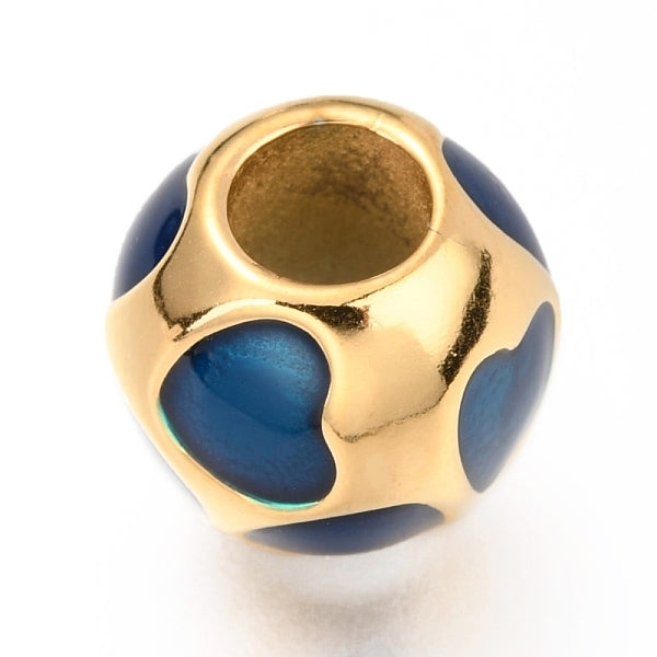 Perles européennes en acier inoxydable 304 avec placage ionique (IP)