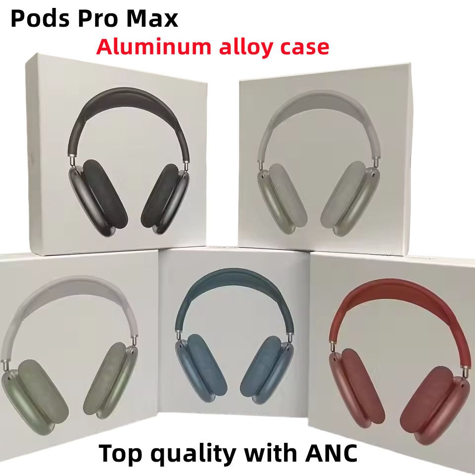 Max headphones metal case Pods max headphones Wireless Earphones Bluetooth Headphones Stereo HIFI Super Bass Headset Pods Pro Max For iPhone Android