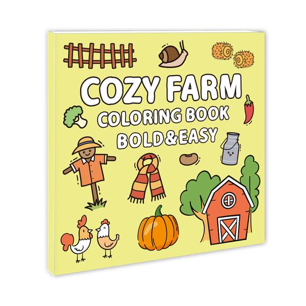 Coloring Books New vegetable farm coloring book coloring book 40 chapters cartoon farm graffiti for children aged 4 and above coloring S2483