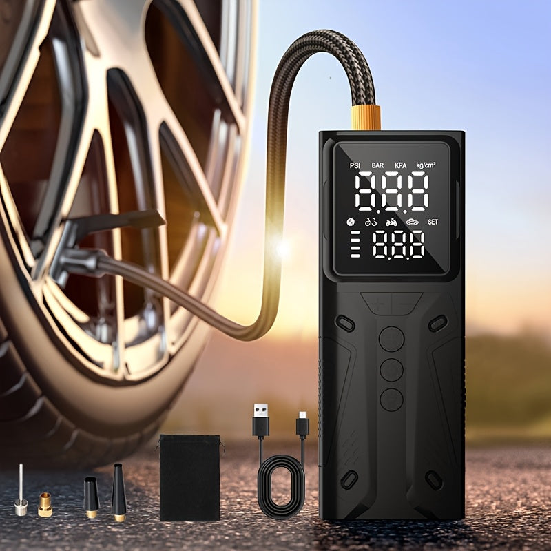 TEMU Ap150 Tire Inflator Portable Air Compressor, 2x Faster 150psi Cordless Inflator For Car Tires With Auto Shutoff, Portable Tire Inflator With