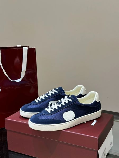 Luxurious Brand Men MAC80 Sneakers Shoes Suede Leather Trainers Lace Up Basket Chunky Rubber Sole Runner Sports Party Dress Discount Casual