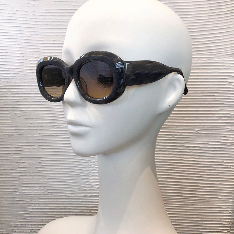 Designer Sunglasses For Women 0985S Fashion Classic Glasses Woman Men Black Frame Double G LOGO Mirror Leg With Original Box UV400 0985