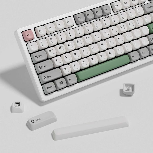 Keyboards KBDiy Korean Keyca GMK 9009 PBT Retro Keycap KOA Profile ISO MAC 7U 138 Keys For Custom Gaming Mechanical Keyboard Key Cap Set S25