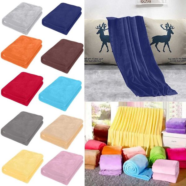 Soft Warm Fleece Flannel Throw Blankets For Beds Faux Fur Solid Color Sofa Cover Bedspread Winter Plush Wool Blanket home Decor Y240730