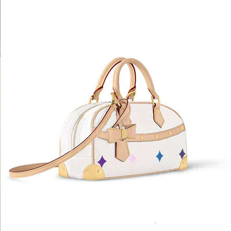 new women shoulder bag leather takashi murakami handbag luxury designer baguette tote colorful waist bag composite lady beach clutch crossbody 2025