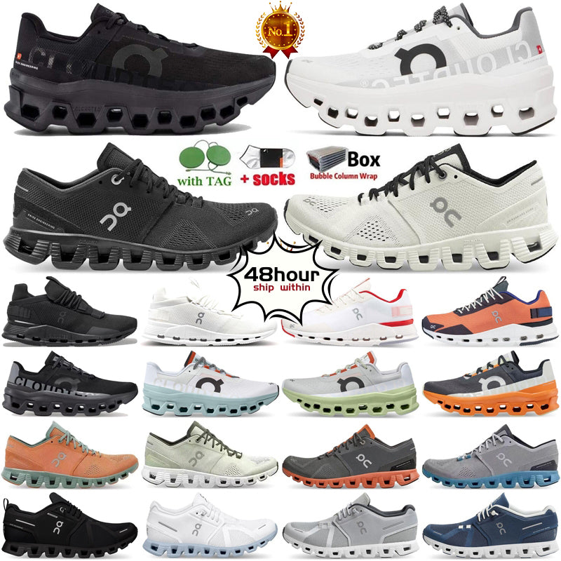 high quality Designer Running Shoes On Running Cloud X 3black white rose sand orange Aloe ivory frame ash rose sand youth women men Lightweight Runn