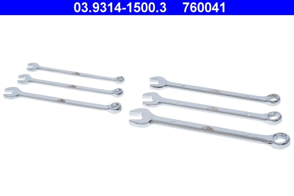 Spanner Set, ring - open ended ATE 03.9314-1500.3