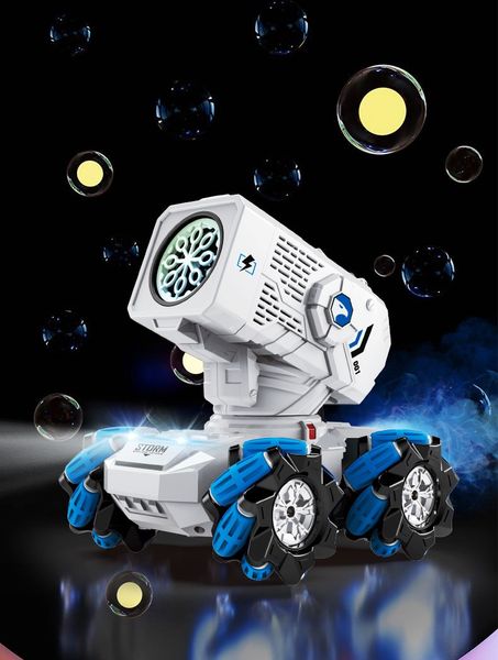 Wholesale Gun Bubble gun Rc-Electric car lighting rechargeable stunt car bubble guns toys for kids Christmas gifts